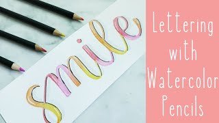 Lettering with Colored Pencils | Blend with Watercolor Pencils