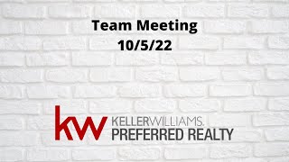 Team meeting 10/5/22