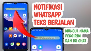 membuat notifikasi tulisan berjalan|notifikasi running teks whatsapp|