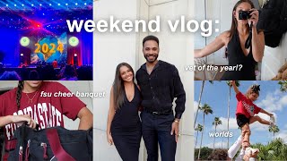 WEEKEND VLOG | banquet + the Cheerleading Worlds