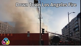 Huge Fire in Down Town Los Angeles Causes Chaos! (Was it Arson?)