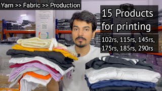 Ready stock 15 products for printing | Bio wash t shirt wholesale