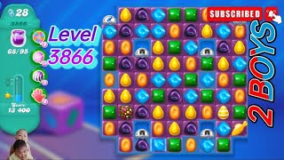 Candy Crush Soda Saga Level 3866 || bodo video // 2 BOYS