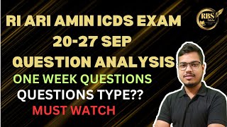 🔥 OSSSC RI ARI AMIN ICDS Exam Analysis  | 20th -27th September 2024 questions analysis