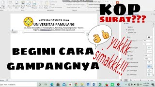 Cara membuat kop surat (langsung otomatis & mudah dipahami).