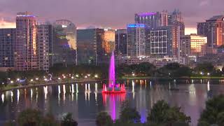 Orlando Lake Eola Anochecer