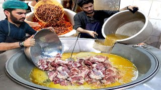 GIANT AFGHANI KABULI PULAO MAKING & RECIPE | BIG MEAT KABULI PULAO ORIGINAL RECIPE