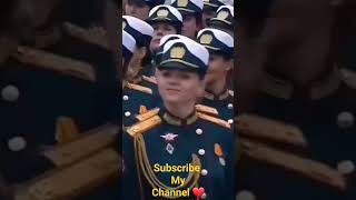 Female russian soldiers🥰 / Beautiful Female soldiers in victory day parade / #shorts #russia part 06