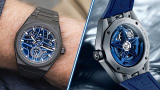 An Underrated Zenith Integrated Bracelet Titanium Watch! DEFY Skyline Skeleton Night Surfer II