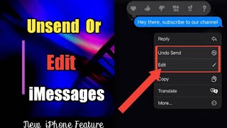 How To Unsend iMessages on iPhone | New Hands On Feature | 2022