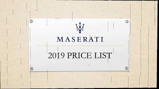 MASERATI CARS 2019 PRICE LIST | UAE ROADMACHINES |