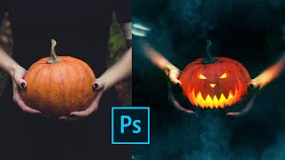 Pumpkin Photoshop Halloween Tutorial