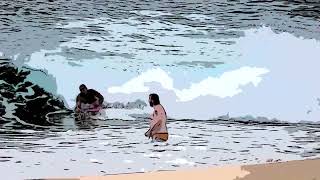 the tourists and the shore break .... or triumph of hope over reality