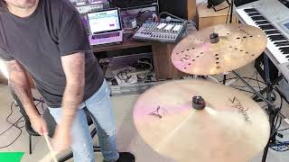 overdubbing live cymbals