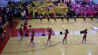 Clinton High School Pride Week Pep Assembly part 1 2009 Iowa Cheerleaders