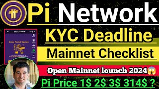 Pi Network Kyc Mainnet Checklist Deadline| Pi coin Price| Pi network Sell | Pi network lounch Date|