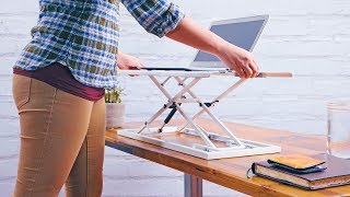 E3 Compact Stand Up Desk Converter by UPLIFT Desk