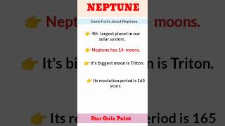 Neptune Planet Solar System🌕️👉 #neptune #solarsystem #science #shorts