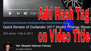 Add Hash (#) Tag on Video Title