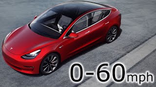 Tesla model 3 Performance launch 0-60 acceleration