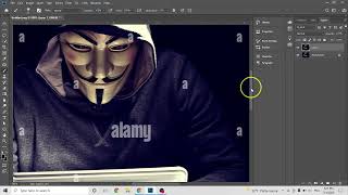 How to remove watermark by using brush tool in adobe photoshop