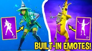 7 Fortnite SKINS With Their *EXCLUSIVE* EMOTES..! *BUILT-IN EMOTES*