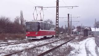 Донецк Трамвай Маршрут 1 Donetsk Tram Route 1