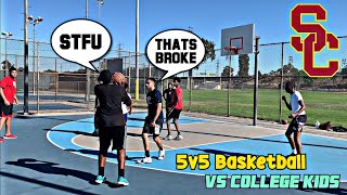 College Hoopers Pulled Up On Us! 5v5 Basketball