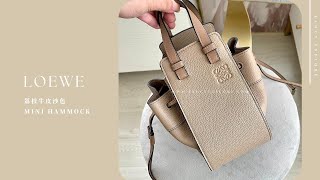 LOEWE MINI HAMMOCK  荔枝牛皮沙色