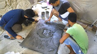 Most Beautiful Clay  Buddha Mural Art Making Process | Buddha mural art