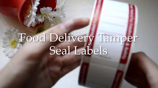 Food Delivery Tamper Seal Labels for Food Packaging