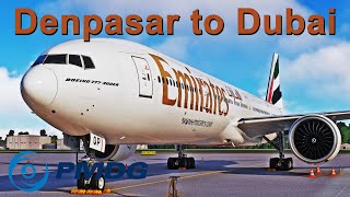 MSFS LIVE | PMDG 777 | *Full Emirates Interior* | Denpasar to Dubai | GSX | VATSIM