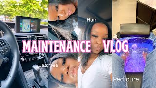 MAINTENANCE VLOG: Healthy Hair, Lashes, Nails￼ & Car ✨