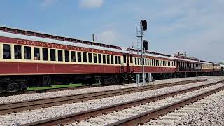 Grapevine Vintage Railroad train departs for the Ft. Worth, TX Stockyards.