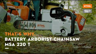 STIHL MSA 220 T | STIHL's most powerful battery top-handle chainsaw