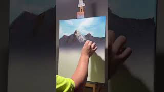 Easy Bob Ross Style Landscape #bobross #art #artshorts #artist #painting #arts #artwork #fun #easy