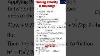 Velocity & Discharge #shorts #shortvideo #shortviral #civilengineerinstituteshortsyoutube