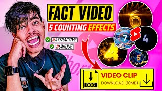 Top 5 Counting Templates For Fact Videos 😎|| अपने Editing को Pro बनाओ 🔥