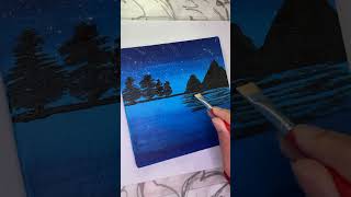 Aesthetic Acrylic Painting Ideas Compilation 3🎨🖌️ | Easy Mini Canvas Painting | Moon Sea Painting