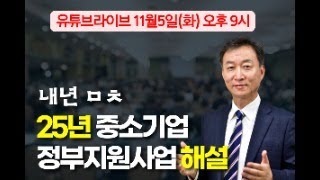 2025년 중소기업, 자영사업, 소상공인  정부지원사업 해설