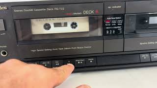 Technics RS-T22 Stereo Double Cassette Deck Player Recorder