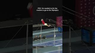 t was a battle between him and Epke Zonderland😔 #gymnastics #highbar #fail #sad #sports #olympics