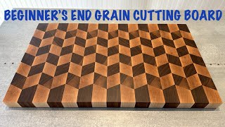 First Timer’s Cutting Board Without Using a Planer - End Grain Chevron Checker Pattern