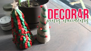 🌲 Cómo DECORAR un PINOS NAVIDEÑOS 🌲  | Manualidades para Navidad