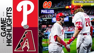 Phillies Vs. D-Backs NLCS GAME 4 October 20, 2023 - MLB Highlights | MLB PLAY OFFS 2023