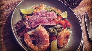 Surf and Turf mit Erdbeer-Spargel-Salat | FoodFactory | #surfandturf