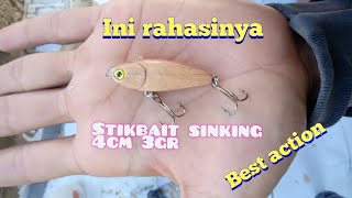 cara membuat lure pencil stikbait sinking mini super killer