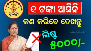 Subhadra Yojana Money Received 1 Rupees | Odia Subhadra Yojana List Check 2024