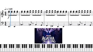 Agatha All Along | EASY Piano Tutorial | SHEET