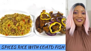 Delicious Spices Rice With Vegetables & Coated Fish Vlogmas Day 1